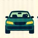 Icon representing a private car.